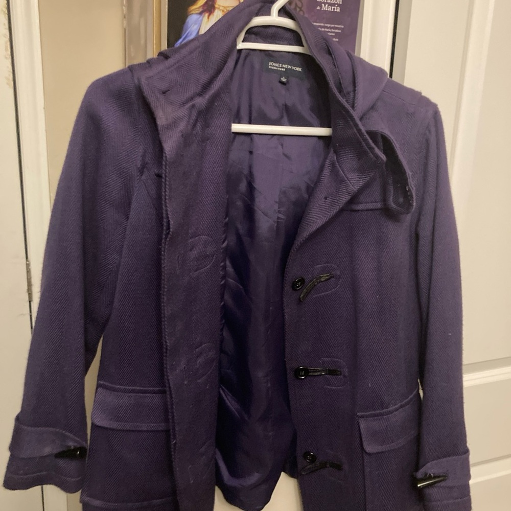 Jones New York Purple Pea Coat
